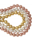 Lava natural. Electroplateado GOLD ROSE. 08 mm diámetro. 1 mm perforación. 45 uds hilo aprox. 1 hilo Lava natural. Electroplateado GOLD ROSE. 08 mm diámetro. 1 mm perforación. 45 uds hilo aprox. 1 hilo