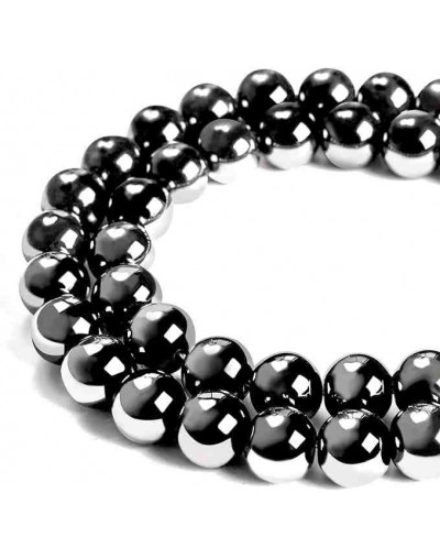 Hematite natural. 08 milímetros diámetro. 1 mm perforación. 45 unidades hilo aprox. 1 hilo.