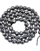 Hematite natural. Faceteado. 04 milímetros diámetro. 1 mm perforación. 100 uds hilo aprox. 1 hilo. Hematite natural. Faceteado. 04 milímetros diámetro. 1 mm perforación. 100 uds hilo aprox. 1 hilo.