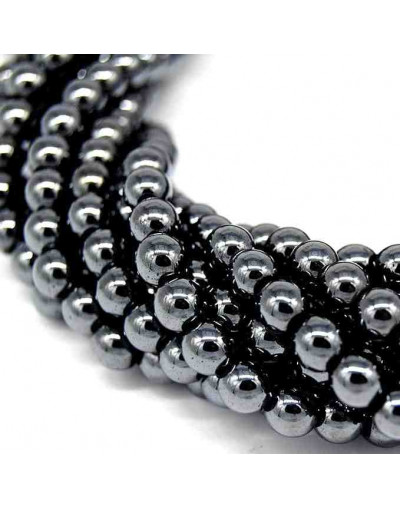 Hematite natural. Magnético. 08 milímetros diámetro. 1 mm perforación. 45 uds hilo aprox. 1 hilo.