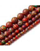 Malaquita sintética. Colorfull. 10 mm diámetro. 1 mm perforación. 35 uds hilo aprox. 1 hilo.