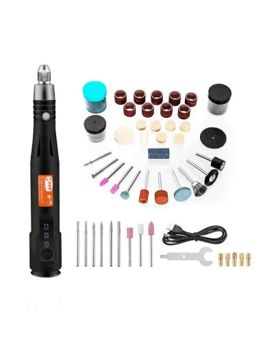 Taladro eléctrico mini. 168x25 milímetros. Conexión USB. Incluye accesorios. 1 set.