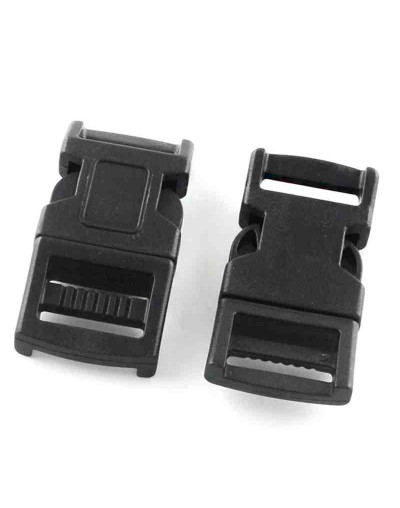 Hebilla TipTop. Plástico. 40x20,5x7 milímetros. 16x3 mm agujero. 10 sets.