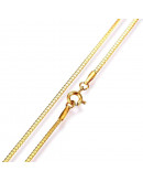 Acero inoxidable. Color dorado. Serpiente. Cierre Spring Ring. 46 cm largo. 1,6x4 milímetros. 1 ud.