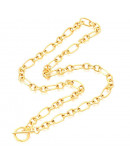 Acero inoxidable. Color dorado. Fígaro. Cierre marinero. 52 cm largo. 1,5 mm grosor. 1 ud.