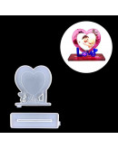 Moldes de silicona. Para resina. Porta fotos con soporte corazón+LOVE. 165x151x9 mm. 1 set. Moldes de silicona. Para resina. Porta fotos con soporte corazón+LOVE. 165x151x9 mm. 1 set.