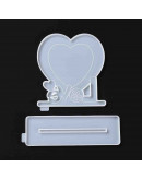 Moldes de silicona. Para resina. Porta fotos con soporte corazón+LOVE. 165x151x9 mm. 1 set. Moldes de silicona. Para resina. Porta fotos con soporte corazón+LOVE. 165x151x9 mm. 1 set.