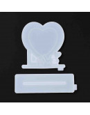 Moldes de silicona. Para resina. Porta fotos con soporte corazón+LOVE. 165x151x9 mm. 1 set. Moldes de silicona. Para resina. Porta fotos con soporte corazón+LOVE. 165x151x9 mm. 1 set.