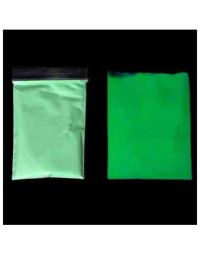 Polvo Mica. Verde fluorescente. 10 gramos. Para resina. 1 unidad.