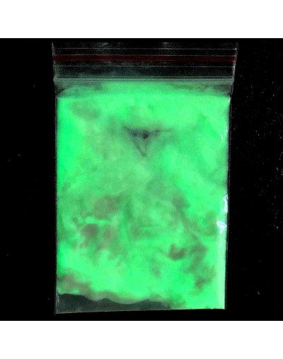 Polvo Mica. Verde fluorescente. 10 gramos. Para resina. 1 unidad.