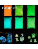 Polvo Mica. Verde fluorescente. 10 gramos. Para resina. 1 unidad.