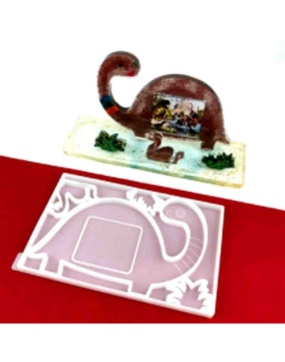 Moldes de silicona. Para resina. Porta fotos sin soporte. Dinosaurio. 128x202x12 mm. 1 ud.