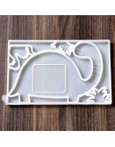 Moldes de silicona. Para resina. Porta fotos sin soporte. Dinosaurio. 128x202x12 mm. 1 ud. Moldes de silicona. Para resina. Porta fotos sin soporte. Dinosaurio. 128x202x12 mm. 1 ud.