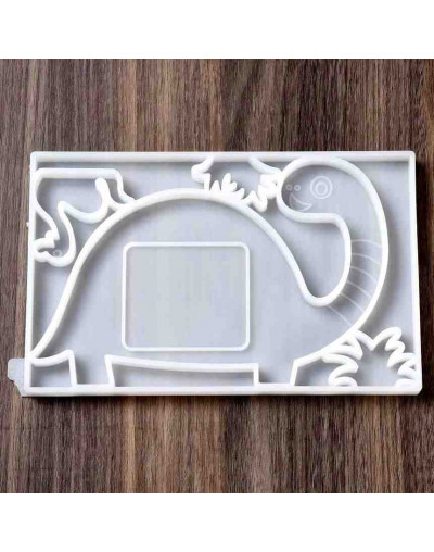 Moldes de silicona. Para resina. Porta fotos sin soporte. Dinosaurio. 128x202x12 mm. 1 ud.