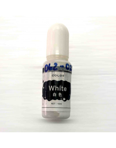 Pigmentos para resina. Color transparente blanco. 10 ml. 1 unidad.
