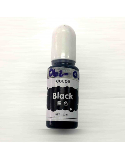 Pigmentos para resina. Color transparente negro. 10 ml. 1 unidad.