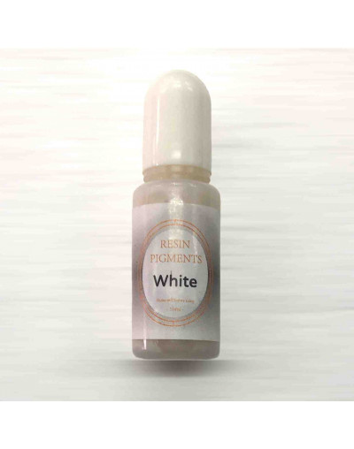 Pigmentos para resina. Color perlado blanco. 10 ml. 1 unidad.