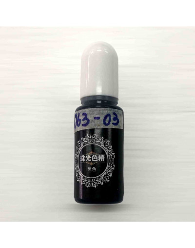 Pigmentos para resina. Color perlado negro. 10 ml. 1 unidad.