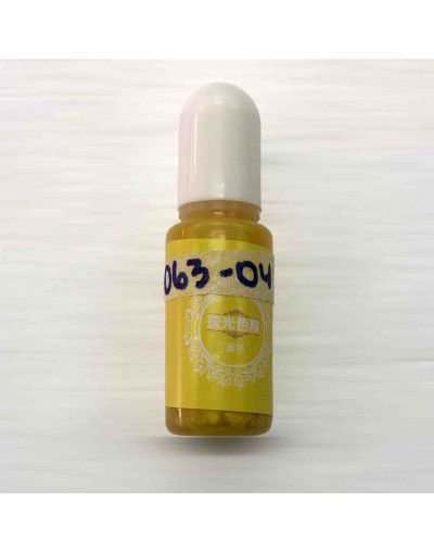 Pigmentos para resina. Color perlado amarillo. 10 ml. 1 unidad.