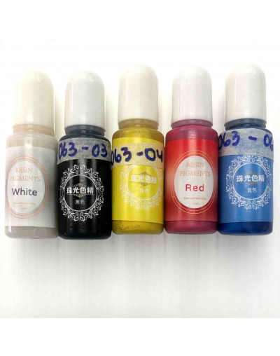 Pigmentos para resina. Color perlado azul. 10 ml. 1 unidad.