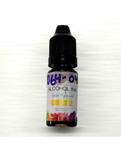 Pigmentos para resina. Tintes al alcohol. Color amarillo. 10 ml. 1 unidad.