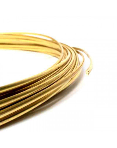 Latón. Corte media caña. Calibre 4x2 mm. Temple suave.