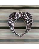 Alas. Aleación de cobre. Color plateado. 70x70 milímetros. 1 unidad.