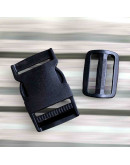 Hebilla TipTop. Plástico. 70x45x9 milímetros. 38x4 mm agujero. Incluye regulador. 1 set.