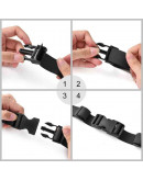 Hebilla TipTop. Plástico. 70x45x9 milímetros. 38x4 mm agujero. Incluye regulador. 1 set.