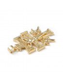 Cruz de Caravaca Aleación de cobre. Baño 18KGold. 33x21x3 mm. 3,5x3,5 mm cierre. 1 ud. Cruz de Caravaca Aleación de cobre. Baño 18KGold. 33x21x3 mm. 3,5x3,5 mm cierre. 1 ud.