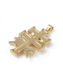 Cruz de Caravaca Aleación de cobre. Baño 18KGold. 33x21x3 mm. 3,5x3,5 mm cierre. 1 ud. Cruz de Caravaca Aleación de cobre. Baño 18KGold. 33x21x3 mm. 3,5x3,5 mm cierre. 1 ud.