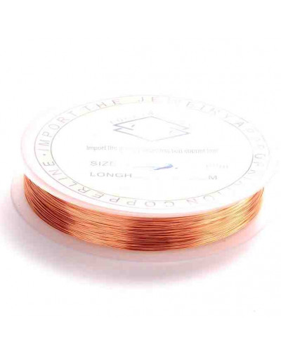 Cobre. Corte redondo. Calibre 24 (0,51 mm). 9,5 metros. Temple Suave. 1 unidad.