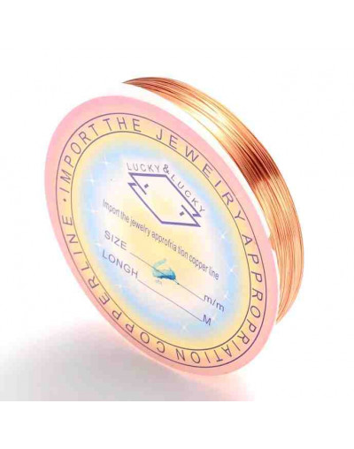 Cobre. Corte redondo. Calibre 26 (0,40 mm). 15 metros. Temple Suave. 1 unidad.