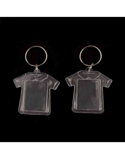 Accesorio para llavero. Camiseta. Acrílico+aleación de cobre. 85 milímetros. 5 unidades.