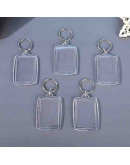 Accesorio para llavero. Rectángulo. Acrílico+aleación de cobre. 55x40 milímetros. 5 unidades. Accesorio para llavero. Rectángulo. Acrílico+aleación de cobre. 55x40 milímetros. 5 unidades.