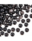 Obsidiana Plateada. 8 mm diámetro. 1 mm perforación. 45 uds hilo aprox. 1 hilo. Obsidiana Plateada. 8 mm diámetro. 1 mm perforación. 45 uds hilo aprox. 1 hilo.