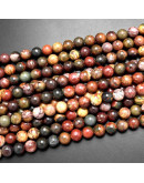 Jásper Picasso. Rojo. 6 mm diámetro. 1 mm perforación. 60 uds hilo aprox. 1 hilo. Jásper Picasso. Rojo. 6 mm diámetro. 1 mm perforación. 60 uds hilo aprox. 1 hilo.