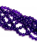 Calcedonia. Dark Purple. 08 milímetros diámetro. 1 mm perforación. 45 unidades hilo (aproximado).