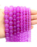 Calcedonia. Magenta. 06 milímetros diámetro. 1 mm perforación. 60 unidades hilo (aproximado).