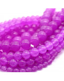 Calcedonia. Magenta. 06 milímetros diámetro. 1 mm perforación. 60 unidades hilo (aproximado).