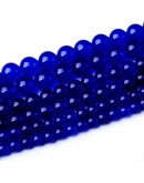 Calcedonia. Dark Blue. 10 milímetros diámetro. 1 mm perforación. 35 unidades hilo (aproximado).