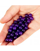 Calcedonia. Dark Purple. 06 milímetros diámetro. 1 mm perforación. 60 unidades hilo (aproximado).