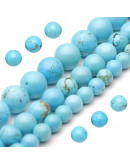 Howlite natural. Teñido turquesa. 4 mm diámetro. 0,8 mm perforación. 90 uds hilo aprox. 1 hilo. Howlite natural. Teñido turquesa. 4 mm diámetro. 0,8 mm perforación. 90 uds hilo aprox. 1 hilo.