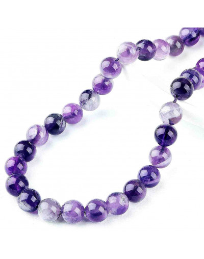 Amatista Ghost. 6 mm diámetro. 1 mm perforación. 60 uds hilo aprox. 1 hilo.