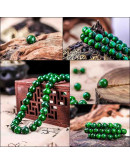 Calcedonia. Green (2). 06 milímetros diámetro. 1 mm perforación. 60 uds hilo aprox. 1 hilo.