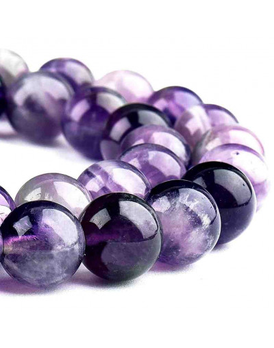 Amatista Ghost. 8 mm diámetro. 1 mm perforación. 45 uds hilo aprox. 1 hilo.