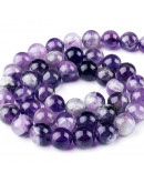 Amatista Ghost. 8 mm diámetro. 1 mm perforación. 45 uds hilo aprox. 1 hilo.