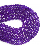 Calcedonia. Dark Purple. 04 milímetros diámetro. 1 mm perforación. 90 uds hilo aprox. 1 hilos.