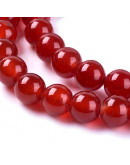 Carnelian. 10 milímetros diámetro. 1 milímetro perforación. 35 unidades hilo (aproximado).