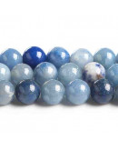 Aventurina. Natural Blue. 10 milímetros diámetro. 1 mm perforación. 35 unidades hilo (aproximado).